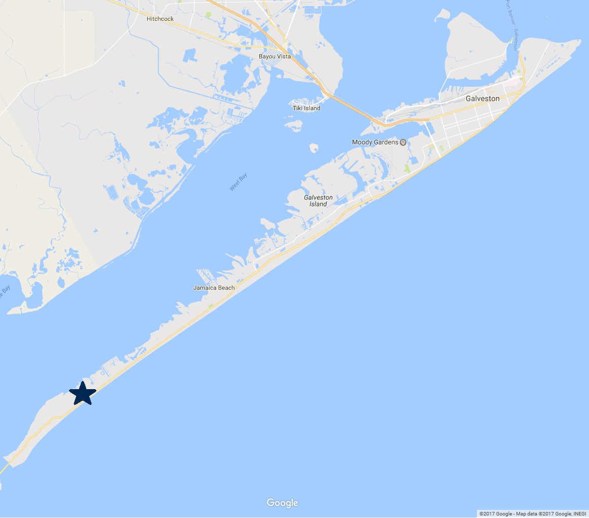 map of Galveston Island - Neighborhoods - Bay Harbor Bazia Azul